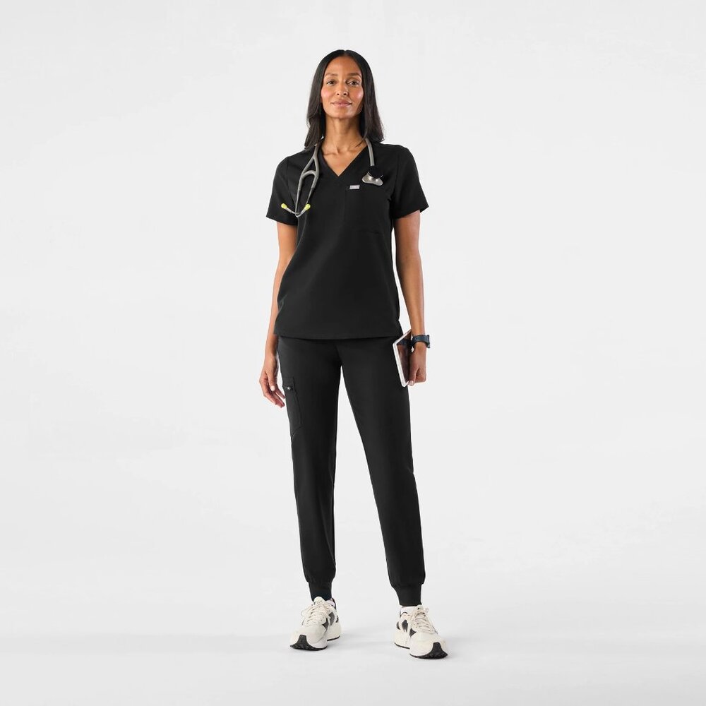 Figs Women's Black Catarina 1-Pocket Scrub Top